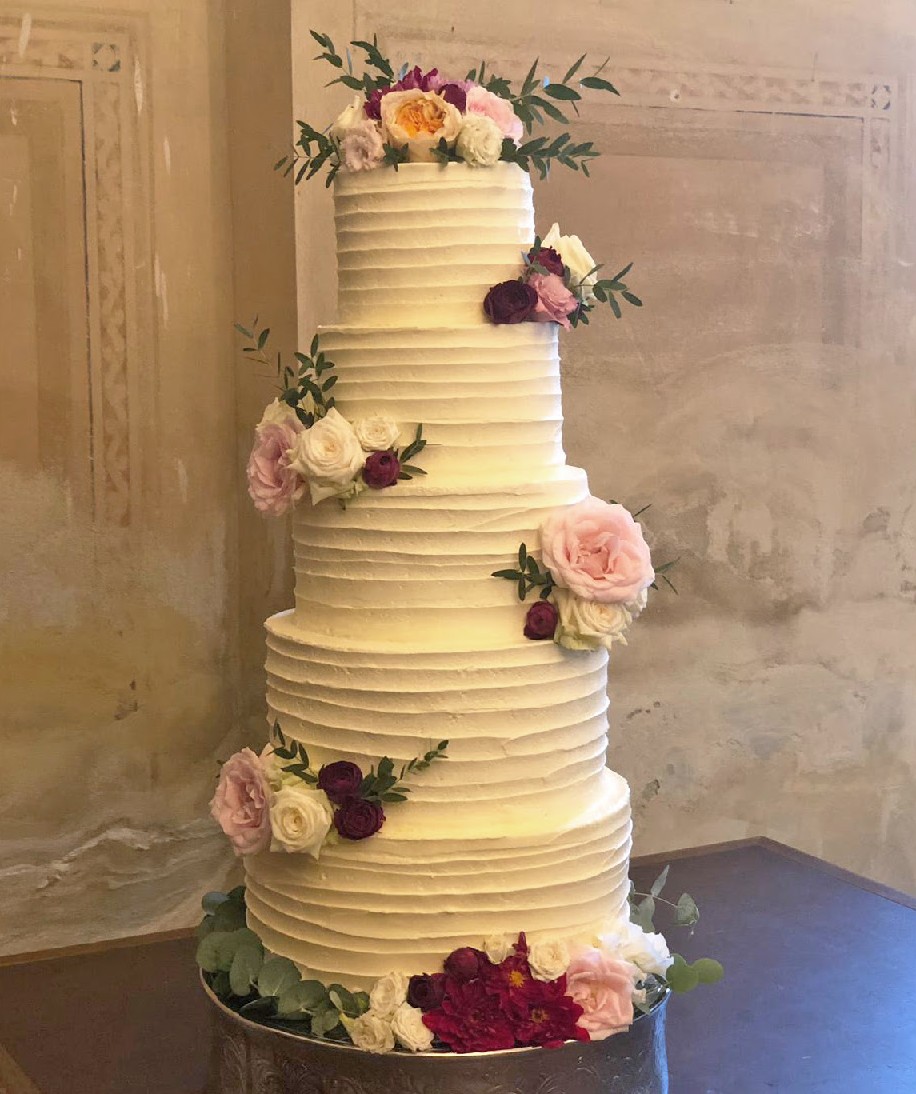 Torta nuziale elegante — Camelia Bakery Treviso